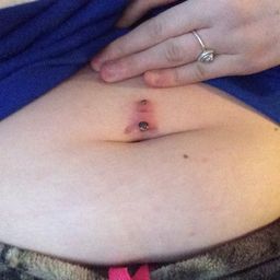 re pierce belly button